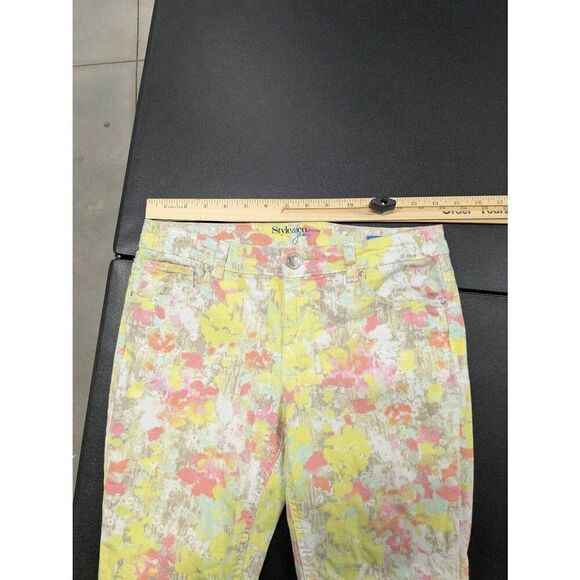 Style & Co. Jeans Slim Leg Pink Camo Tie Dye Women's 6 - Picture 7 of 8
